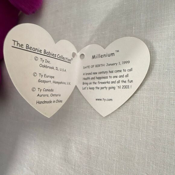 Ty Beanie Babies Lot The End Millennium “Millenium” Error Tag & Signature 1999 B - Picture 9 of 16